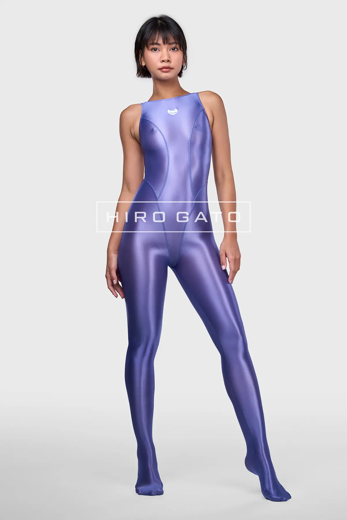 Sheer Nylon Unitard  Baja Blue view 3