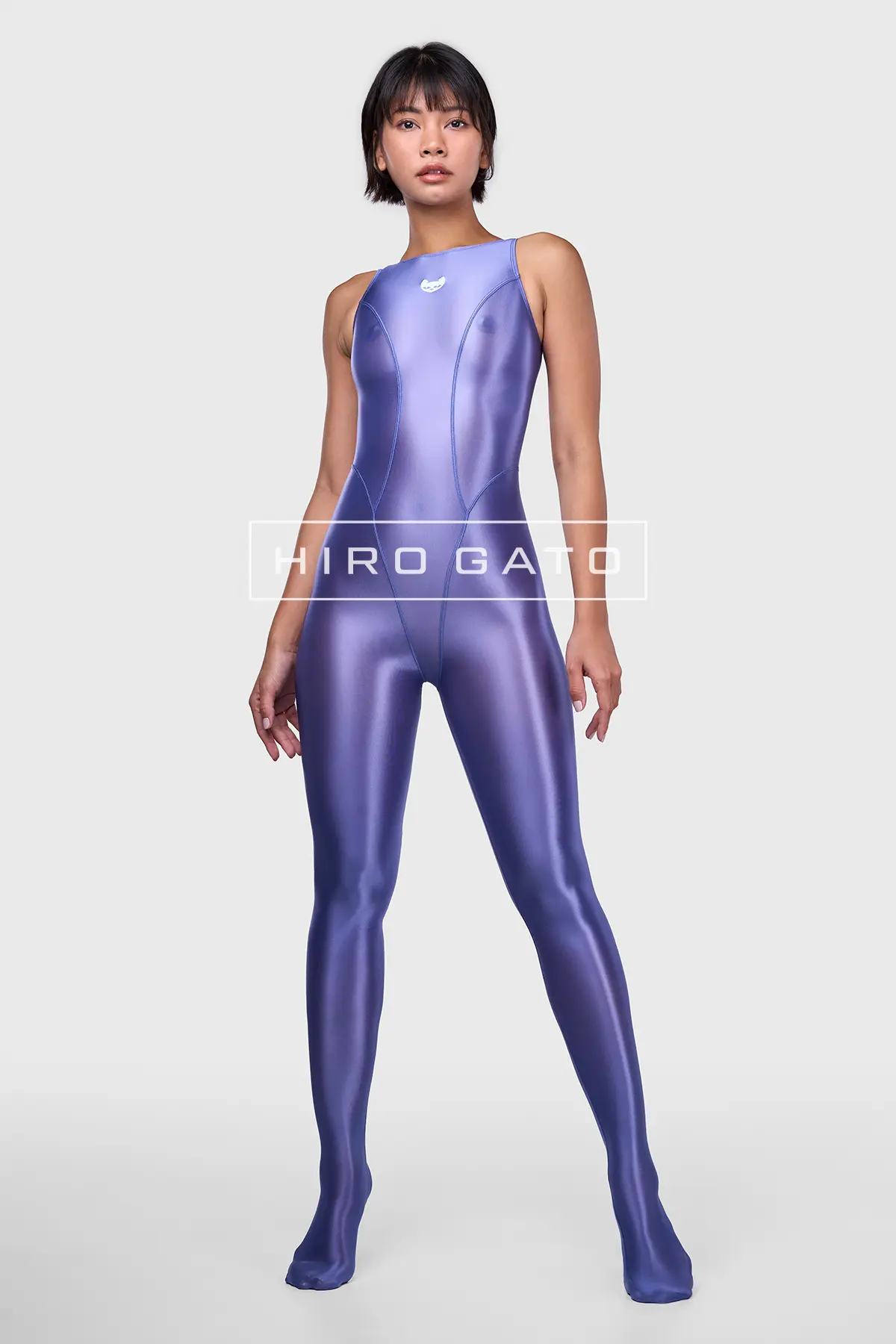 Sheer Nylon Unitard  Baja Blue view 4