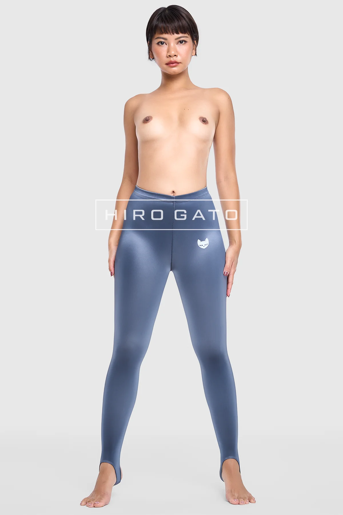 Sharkskin PU Spandex Leggings  Anthracite view 10