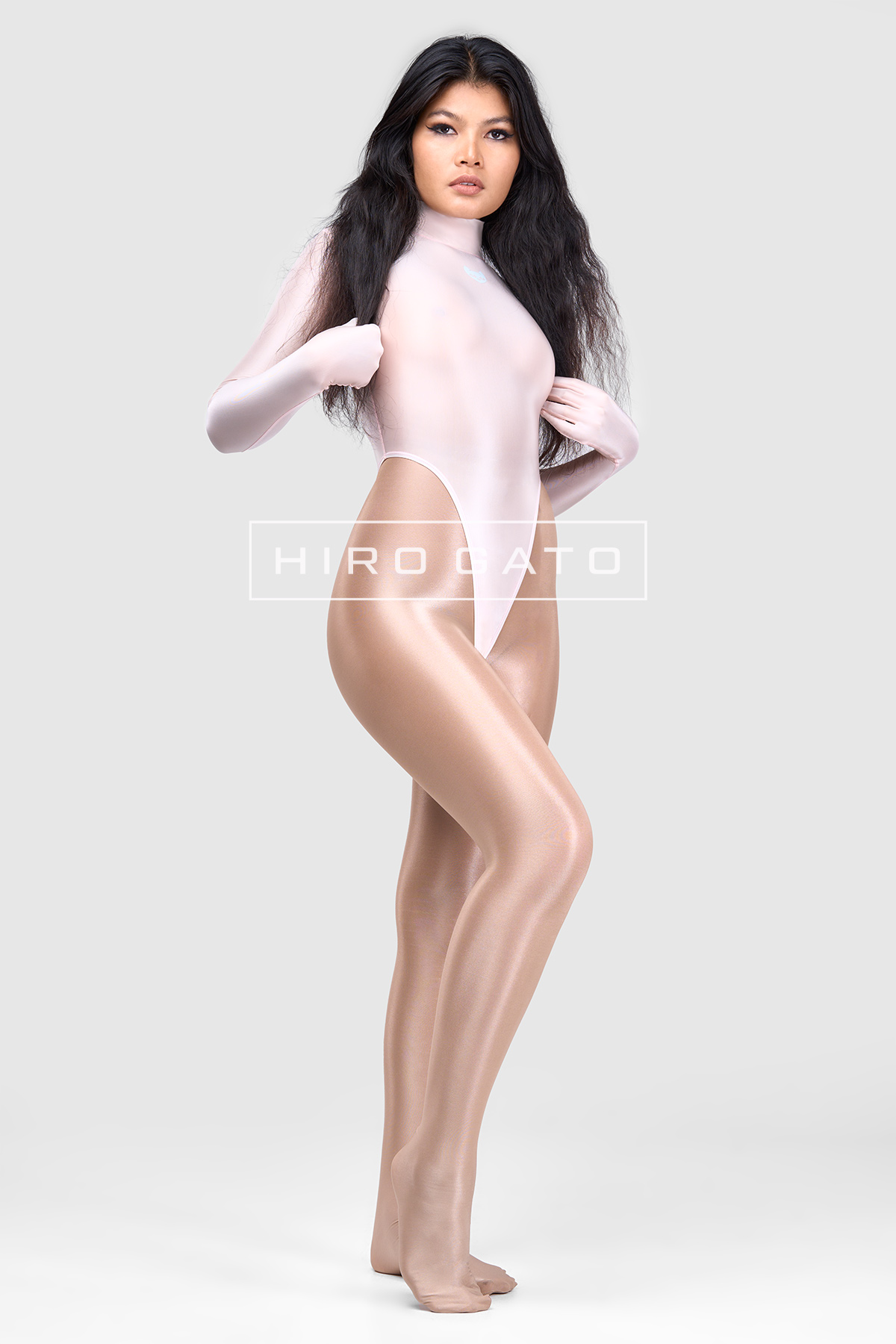 Sheer Nylon Leotard  Babyskin view 2