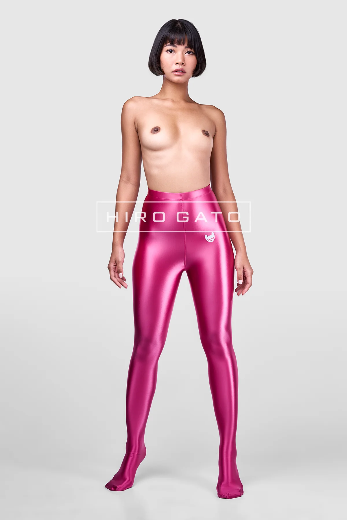Satin Spandex Leggings  Rose view 4
