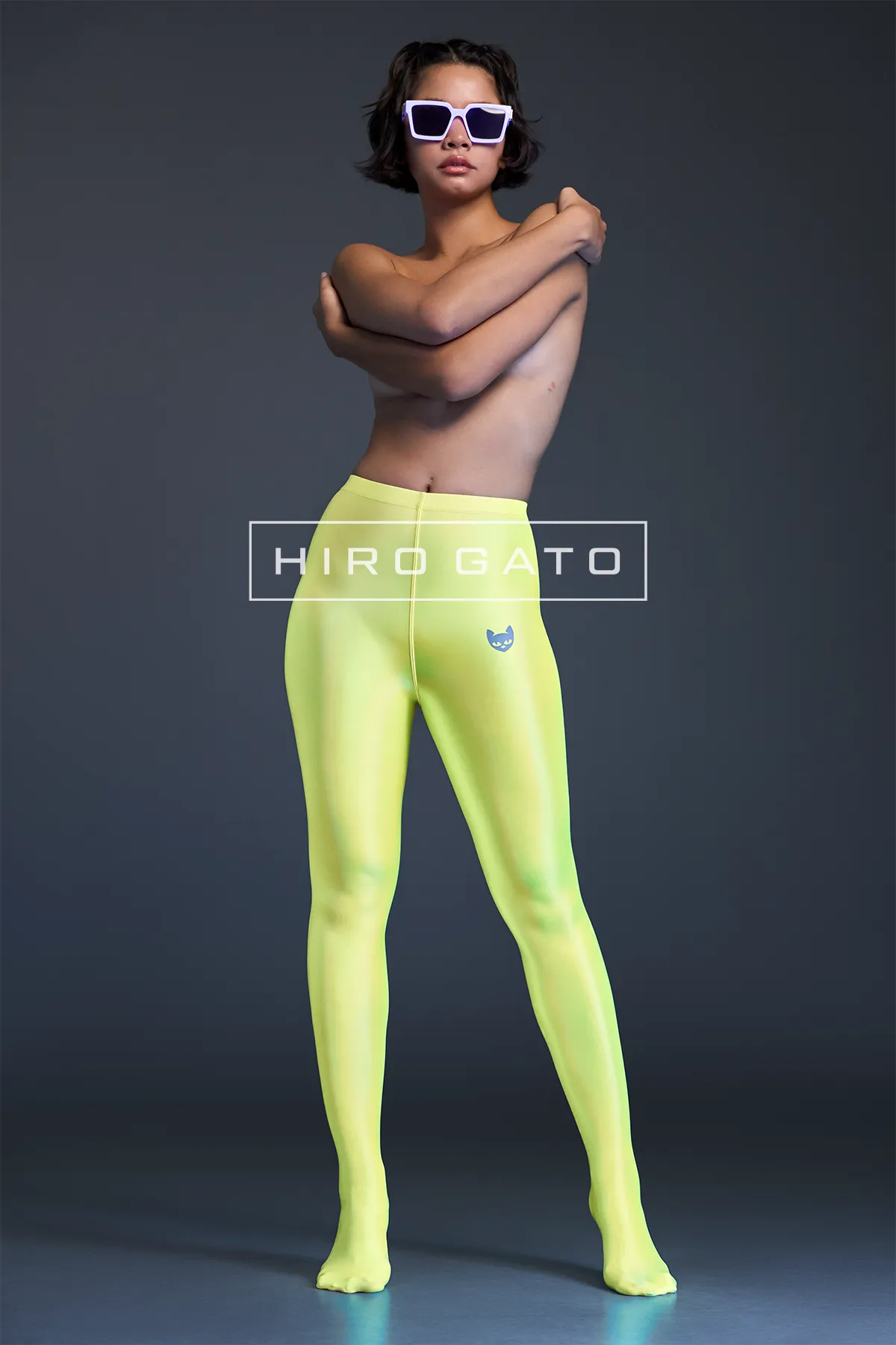 Satin Spandex Leggings  UV Yellow