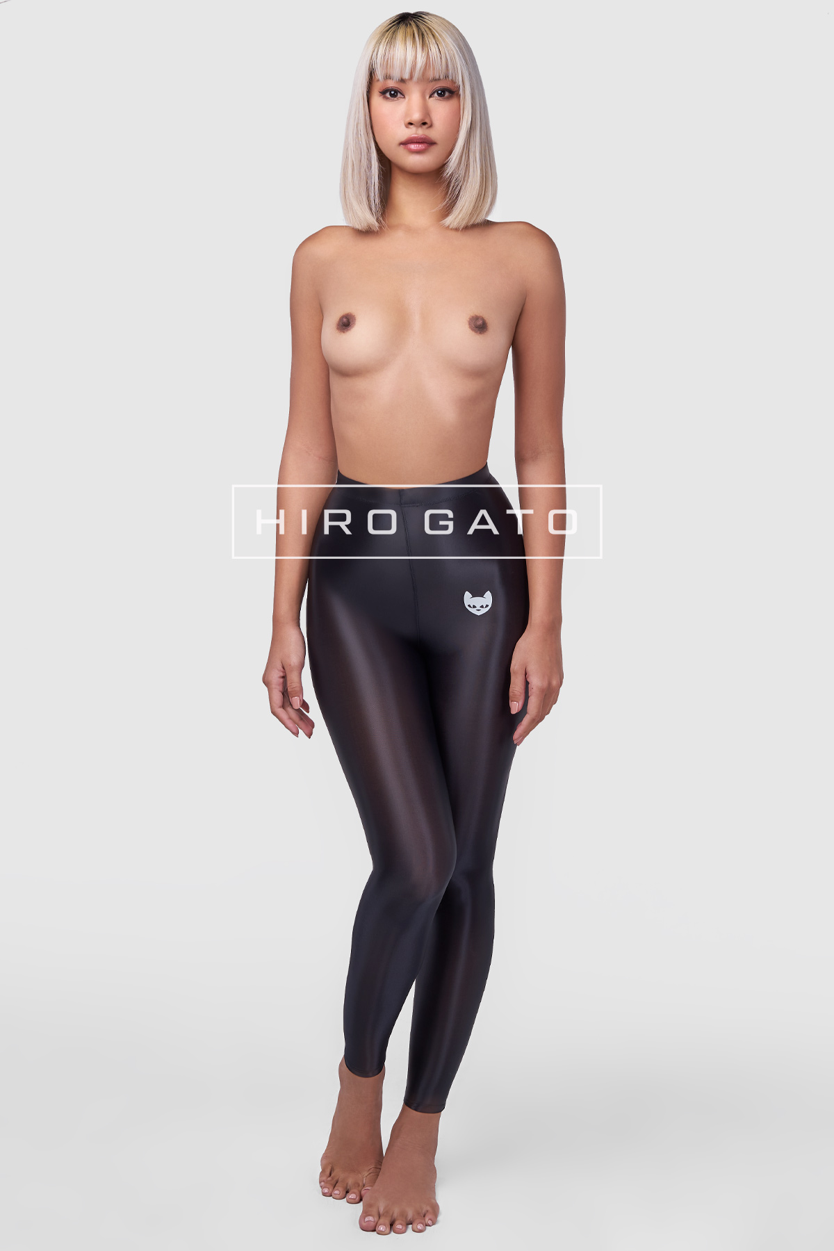 Sheer Nylon Leggings  Black view 3