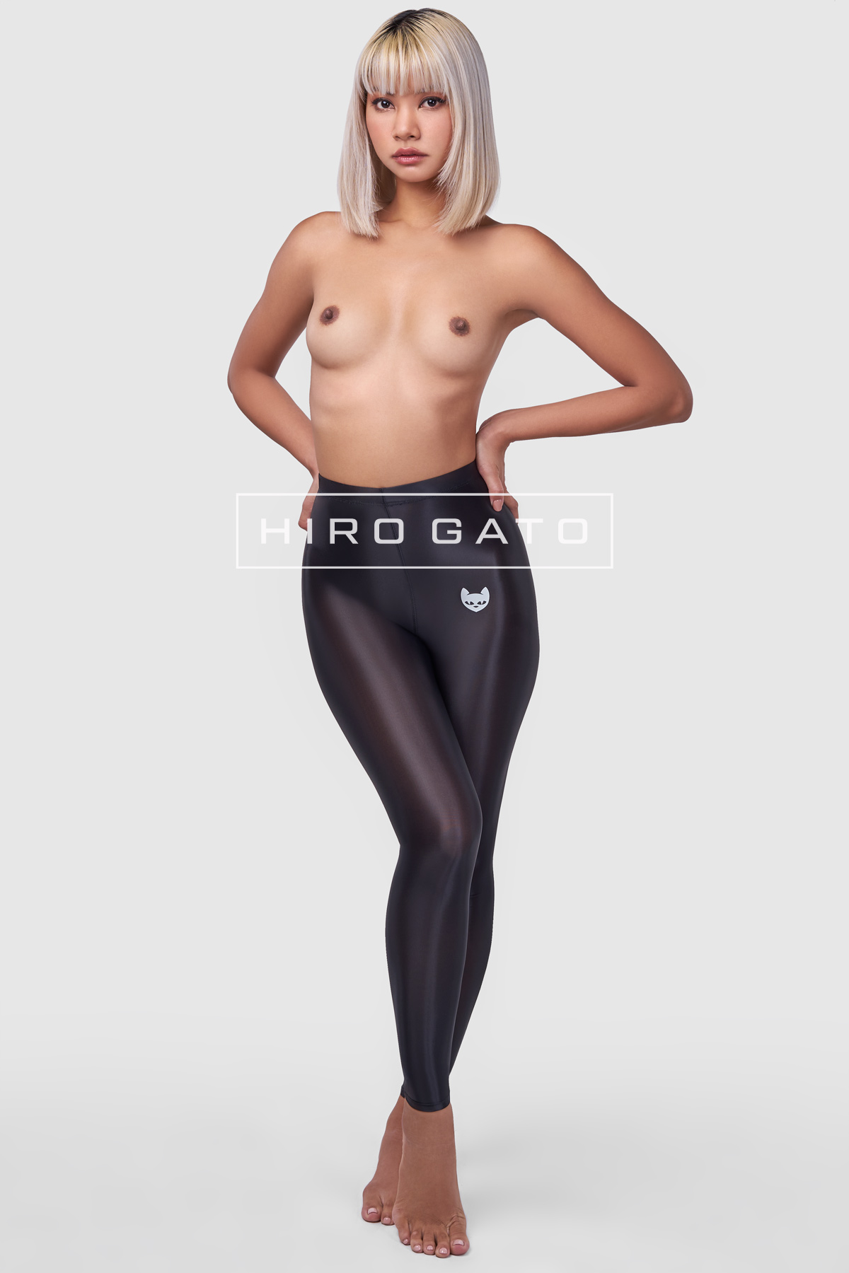 Sheer Nylon Leggings  Black view 4