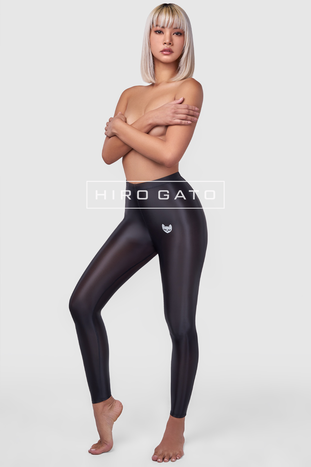 Sheer Nylon Leggings  Black view 5
