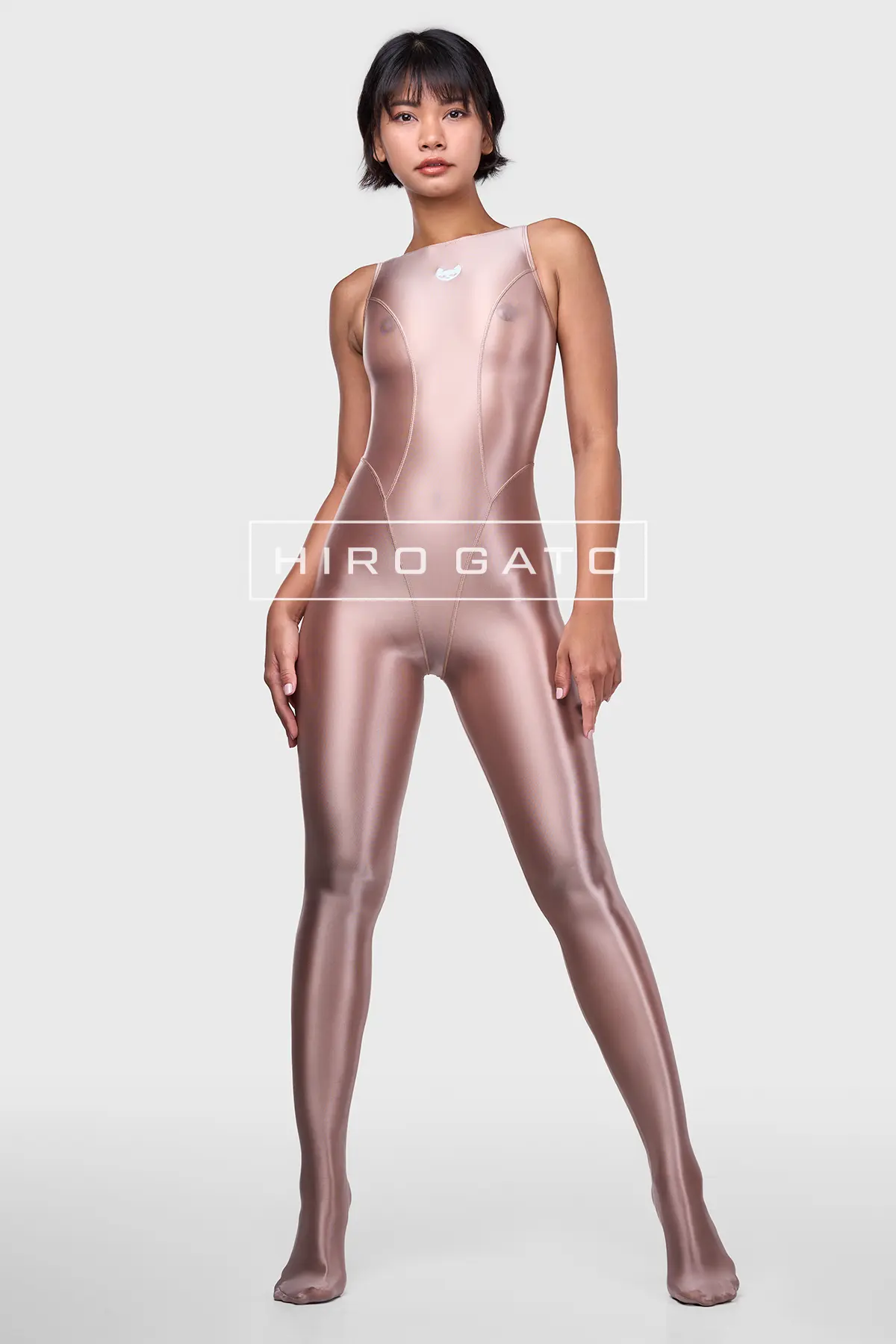 Sheer Nylon Unitard  Skincolor view 2