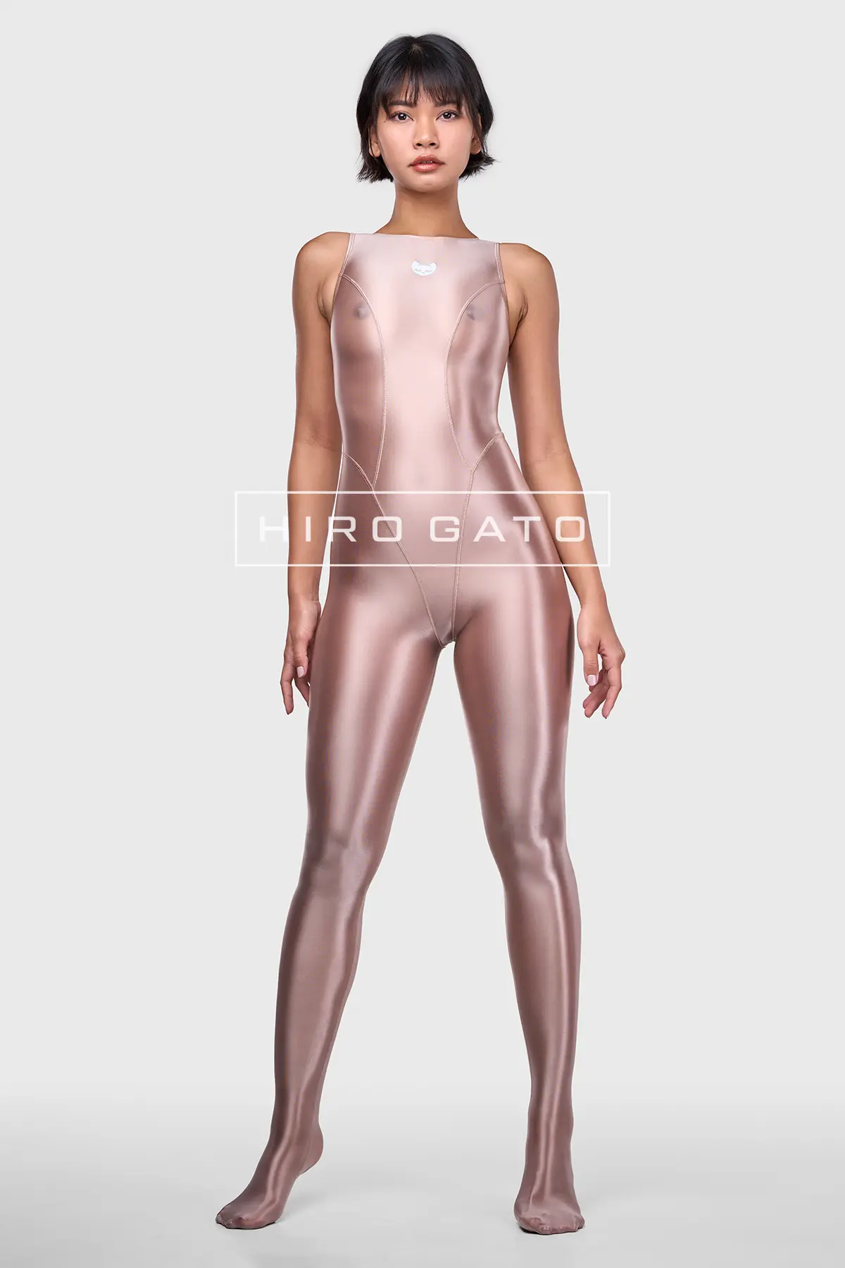 Sheer Nylon Unitard  Skincolor view 3