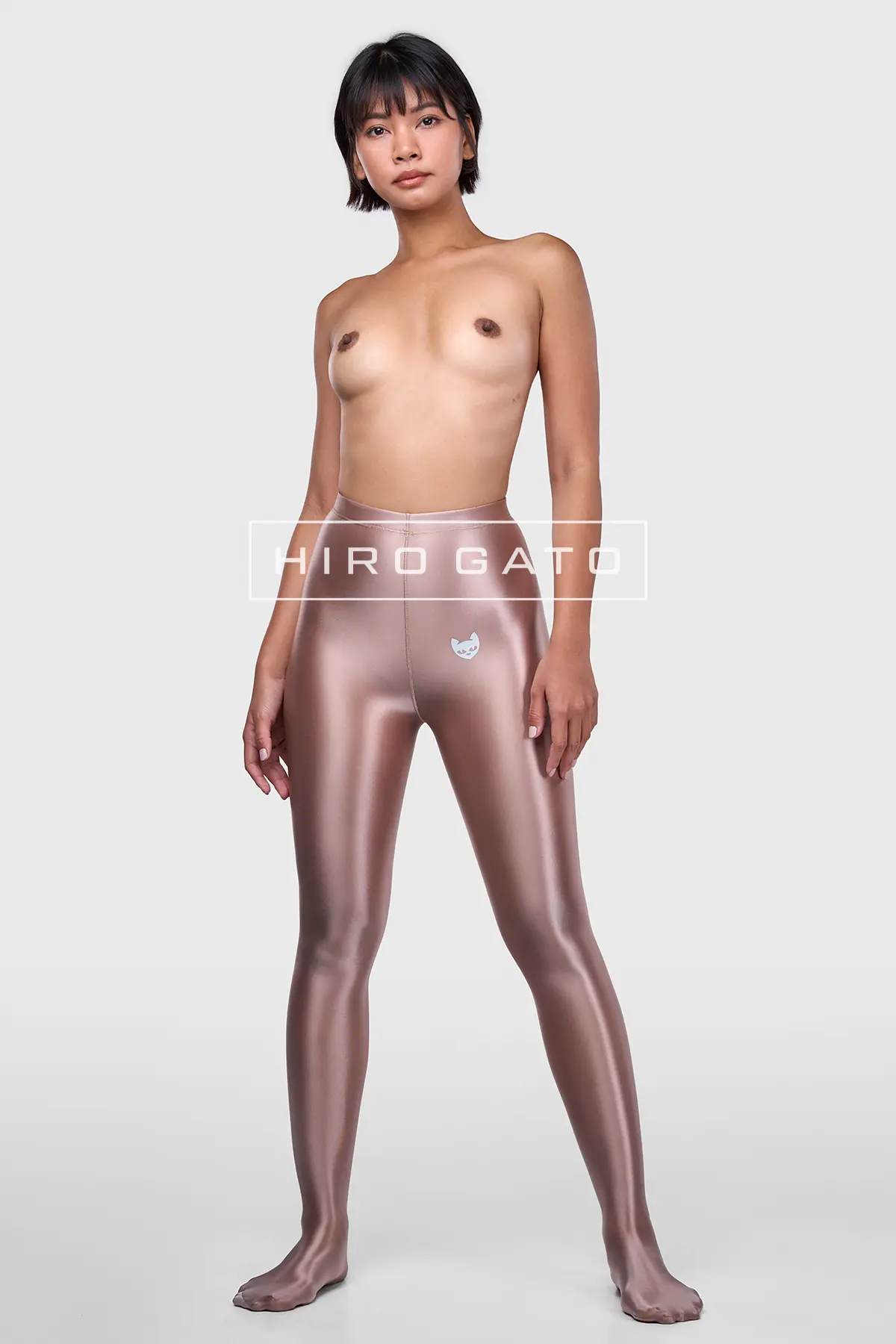 Sheer Nylon Leggings  Skincolor view 4