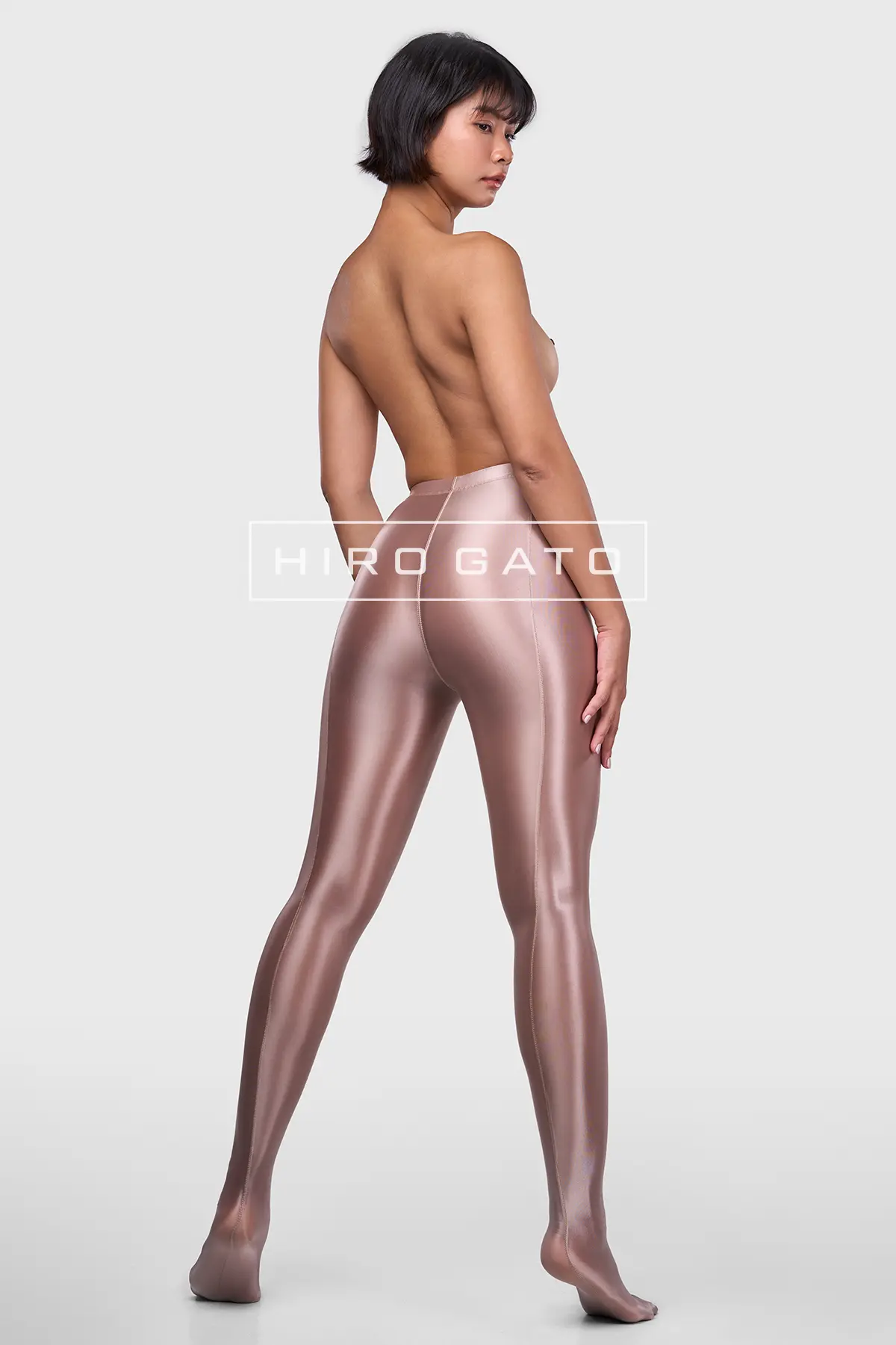 Sheer Nylon Leggings  Skincolor view 3