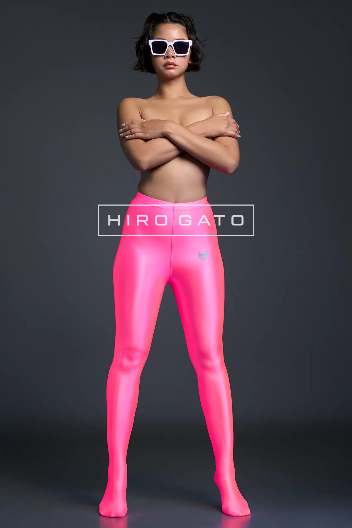 Satin Spandex Leggings  UV Pink