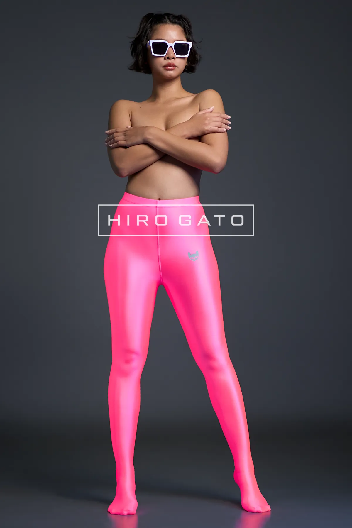 Satin Spandex Leggings  UV Pink view 8