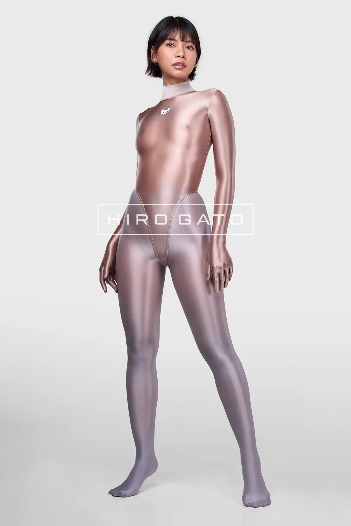 Sheer Nylon Leotard  Skincolor view 4