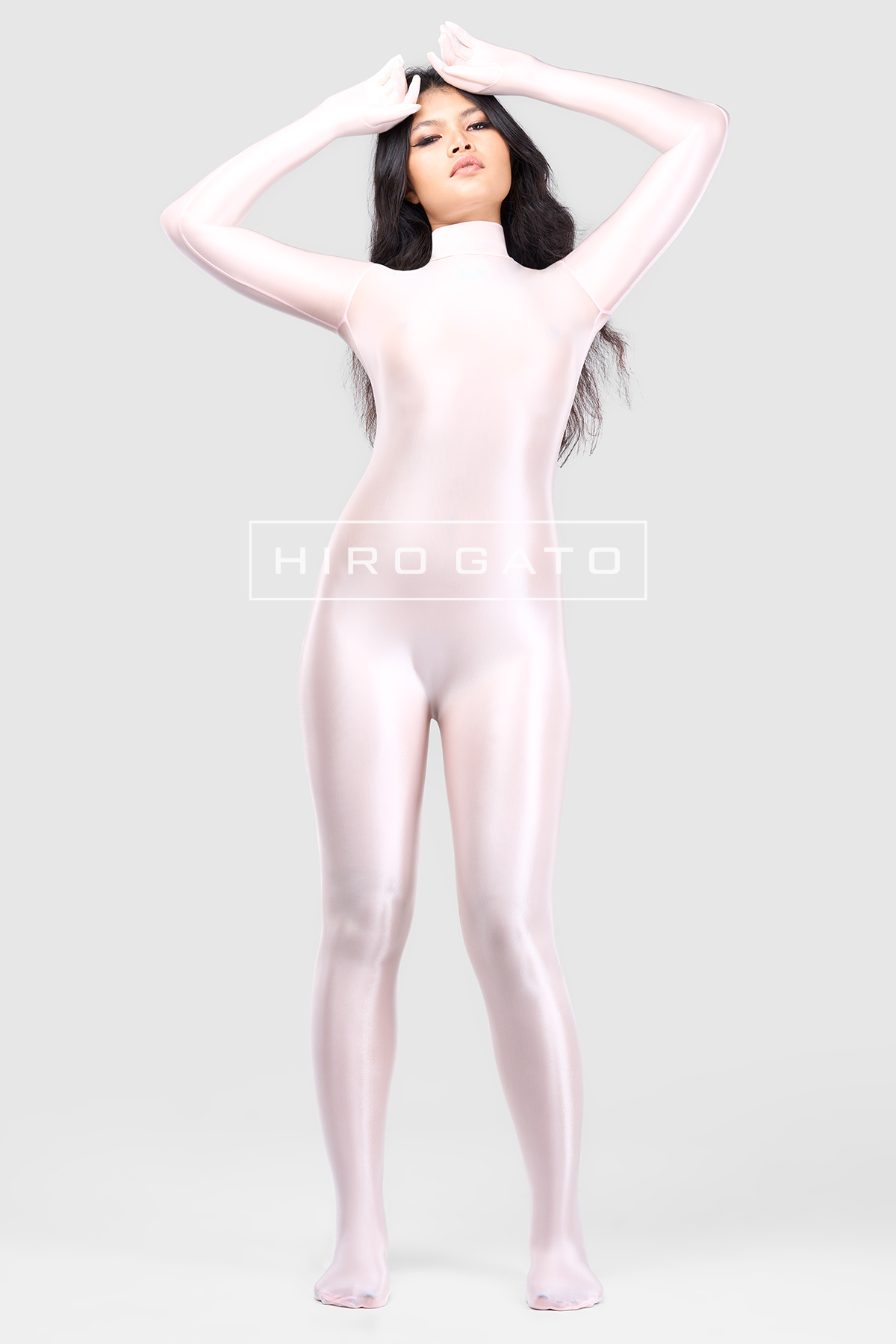 Sheer Nylon Catsuit  Babyskin view 4